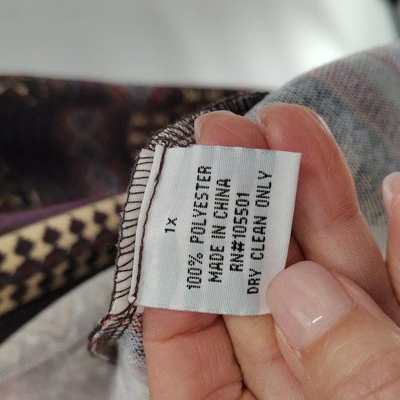 Double D Ranch Open Front Shawl Cardigan Size 1X Multi Autumn Fall Colors - Picture 9 of 11